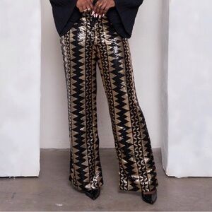 Stylish Sequin Patterned Pants